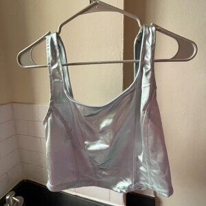 Blue Metallic Tank Top
